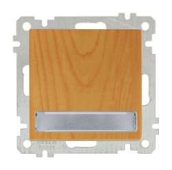 Illuminated 1 G 1 W Switch With Label White (Easy Connection) - Thumbnail