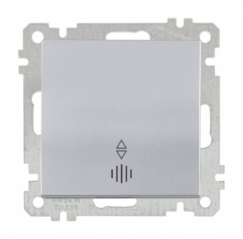 светящий многопозиционный переключатель (220V), белый цвет (с зажимом)
