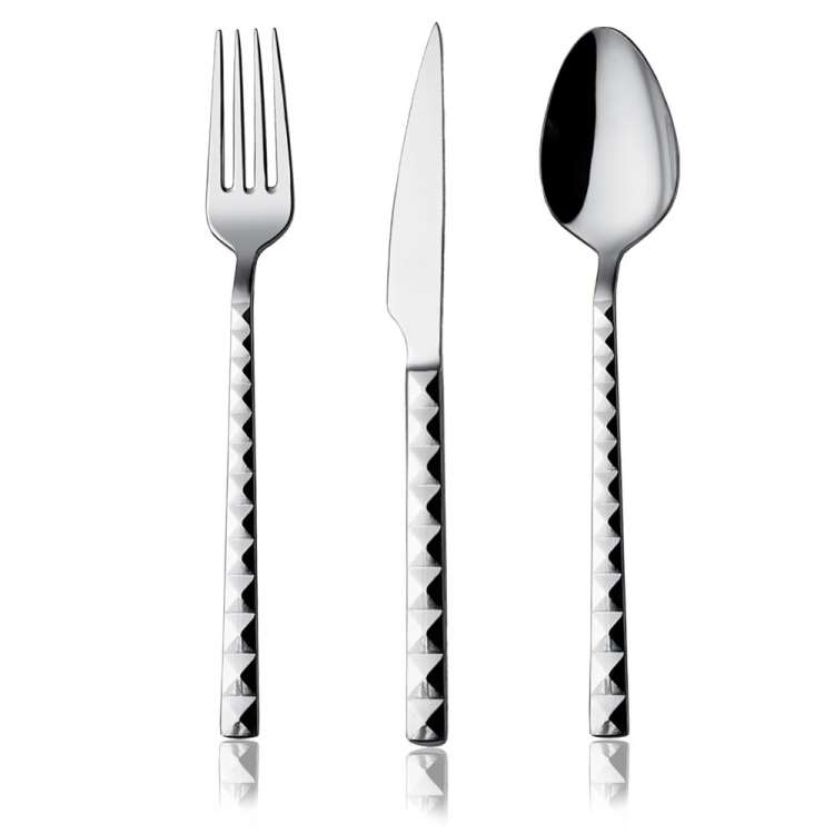 Piramit Plain Cutlery Set - Thumbnail
