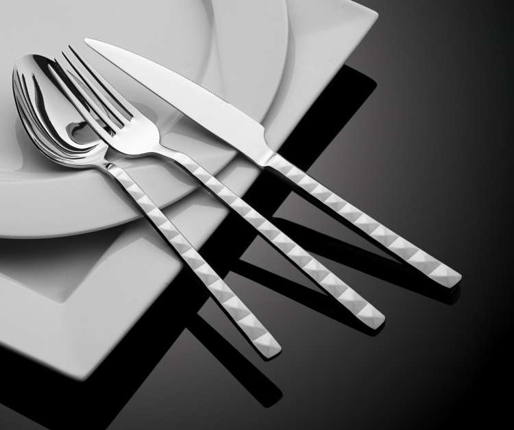 Piramit Plain Cutlery Set - Thumbnail