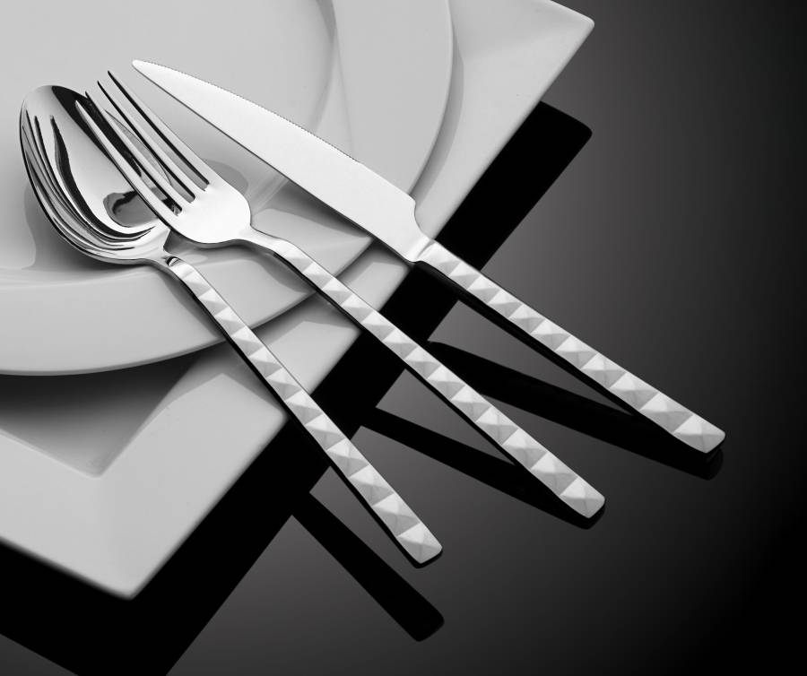 Piramit Plain Cutlery Set