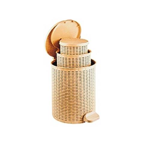 Rattan Pedal Trash Set 3 PCS