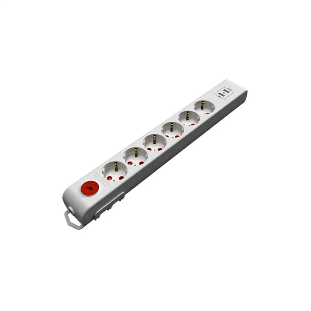 Rı-Tech Altılı Usb Anaht. Top.Lı Grup Priz(Ç.K.)(Klemensli)