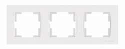 Rita 3 Gang Horizontal Frame White - Thumbnail
