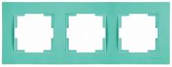 Rita 3 Gang Horizontal Frame White - Thumbnail