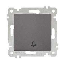 Rita Mechanism+Plate Bell Switch White - with Screw - Thumbnail