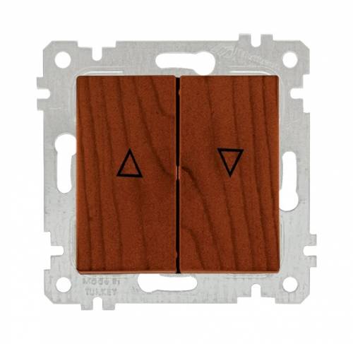 Rita Mechanism+Plate Blind Switch White (Control Switch) Easy Connection