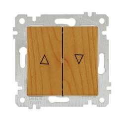 Rita Mechanism+Plate Blind Switch White (Control Switch) Easy Connection - Thumbnail