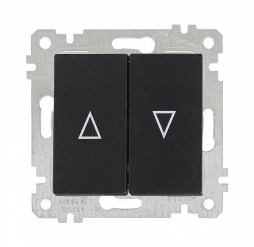 Rita Mechanism+Plate Blind Switch White (Control Switch) with Screw