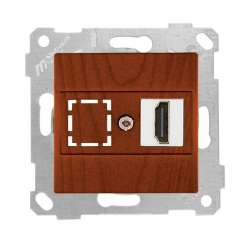 Rita Mechanism+Plate Data Socekt 1*HDMI White - Thumbnail