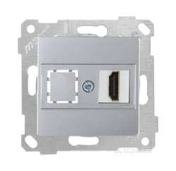 Rita Mechanism+Plate Data Socekt 1*HDMI White - Thumbnail