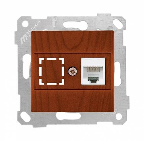 Rita Mechanism+Plate Data Socket 1*Rj45 (Cat5E)-White