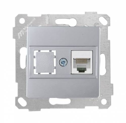 Rita Mechanism+Plate Data Socket 1*Rj45 (Cat5E)-White