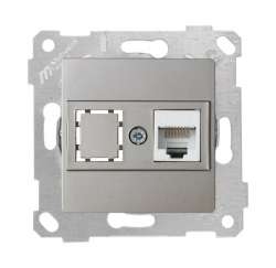 Rita Розетка компьютерная 1*RJ45 (Cat5e), белый цвет - Thumbnail