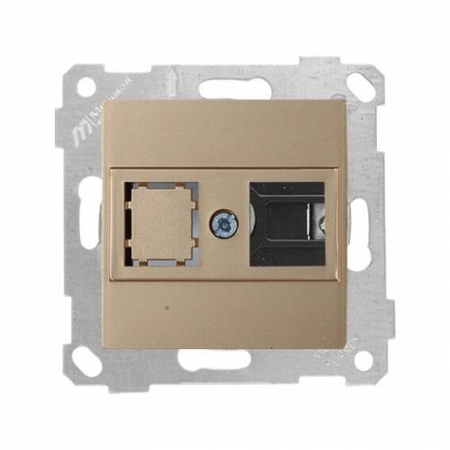 Rita Розетка компьютерная 1*RJ45 (без коннектора), белый цвет
