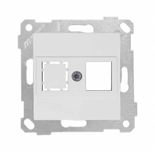 Rita Розетка компьютерная 1*RJ45 (без коннектора), белый цвет