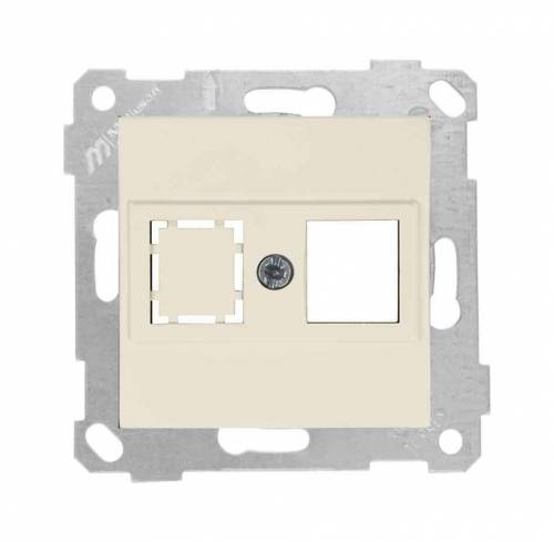 Rita Розетка компьютерная 1*RJ45 (без коннектора), белый цвет
