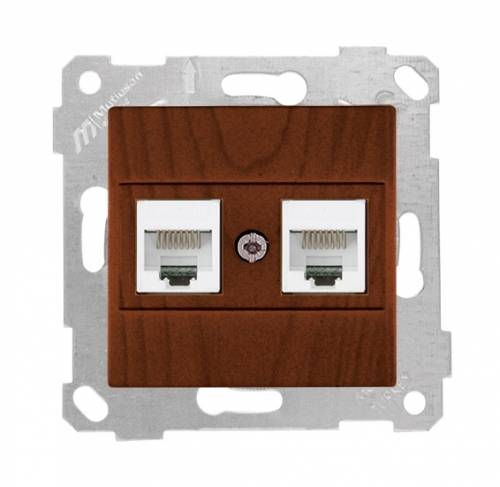 Rita Розетка компьютерная 2*RJ45 (Cat5e), белый цвет