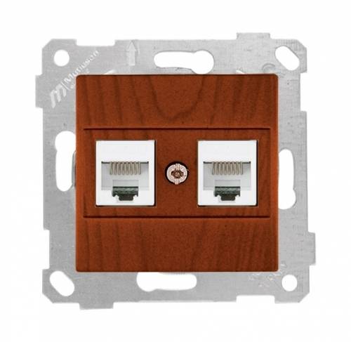Rita Розетка компьютерная 2*RJ45 (Cat5e), белый цвет