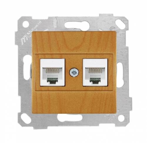 Rita Розетка компьютерная 2*RJ45 (Cat5e), белый цвет