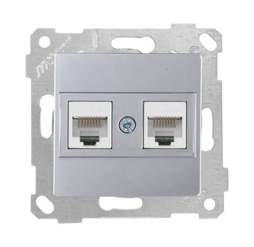Rita Розетка компьютерная 2*RJ45 (Cat5e), белый цвет