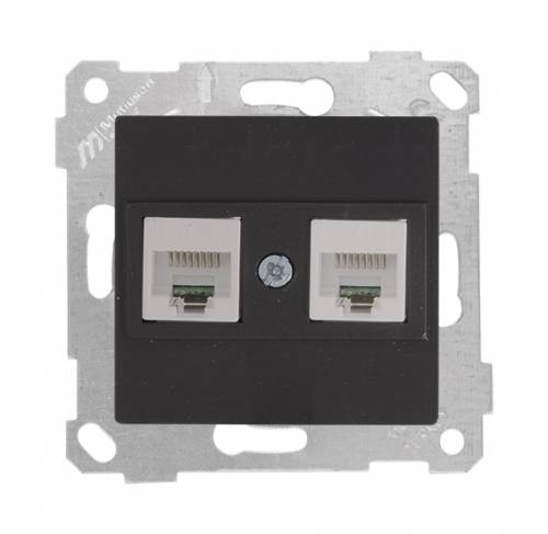 Rita Розетка компьютерная 2*RJ45 (Cat5e), белый цвет