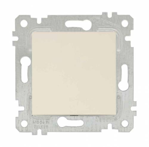 Rita Mechanism+Plate Double Pole Switch White (with Screw)