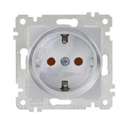 Rita Mechanism+Plate Earthed Socket with Child Protection - Thumbnail