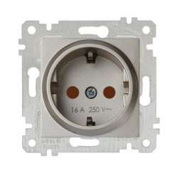 Rita Mechanism+Plate Earthed Socket with Child Protection - Thumbnail