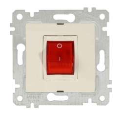 Rita Mechanism+Plate Heather Switch White- with Screw - Thumbnail