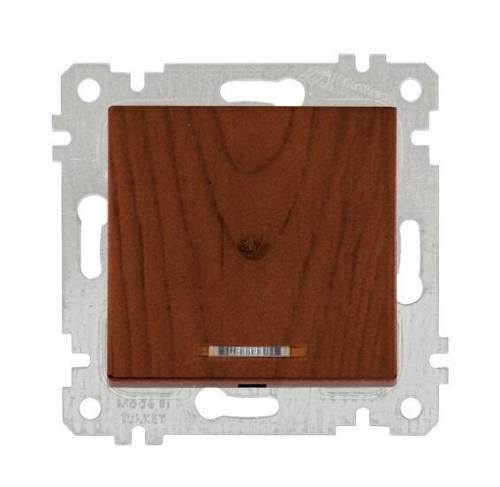 Rita Mechanism+Plate Illuminated One (220V) Gang One Way Switch White - with Screw