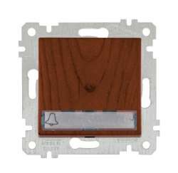 Rita Mechanism+Plate Illumintaed 1G 1W Switch With Label (Push Plate) White (Easy Connection) - Thumbnail