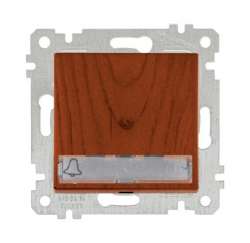 Rita Mechanism+Plate Illumintaed 1G 1W Switch With Label (Push Plate) White (Easy Connection) - Thumbnail