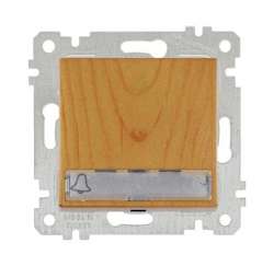 Rita Mechanism+Plate Illumintaed 1G 1W Switch With Label (Push Plate) White (Easy Connection) - Thumbnail