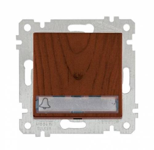 Rita Mechanism+Plate Illumintaed 1G 1W Switch With Label (Push Plate) White (with Screw)