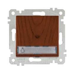 Rita Mechanism+Plate Illumintaed 1G 1W With Label (Push Plate) White (with Screw) - Thumbnail