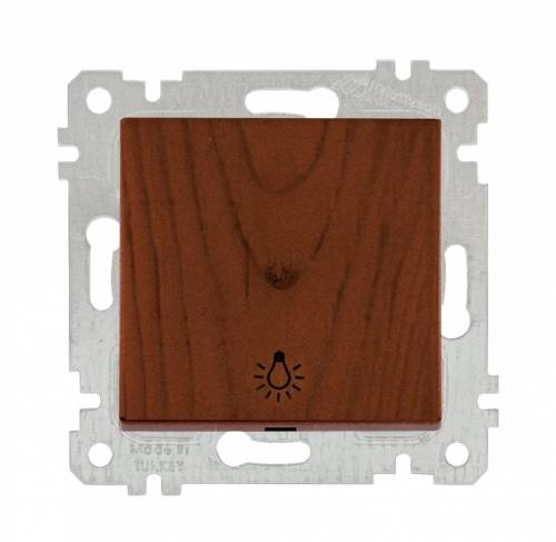 Rita Mechanism+Plate One Gang One Way Switch (Push Plate) White with Screw