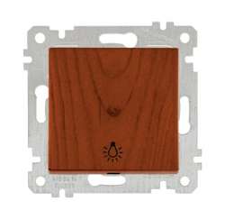 Rita Mechanism+Plate One Gang One Way Switch (Push Plate) White with Screw - Thumbnail
