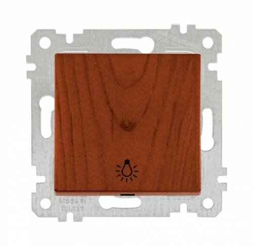 Rita Mechanism+Plate One Gang One Way Switch (Push Plate) White with Screw