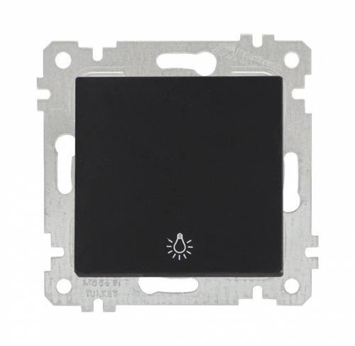 Rita Mechanism+Plate One Gang One Way Switch (Push Plate) White with Screw