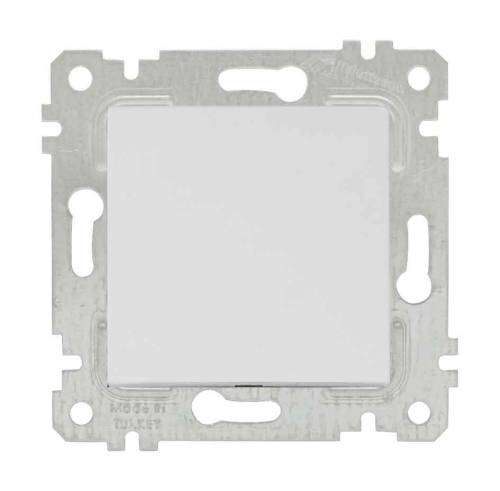 Rita Mechanism+Plate One Gang One Way Switch with Screw White