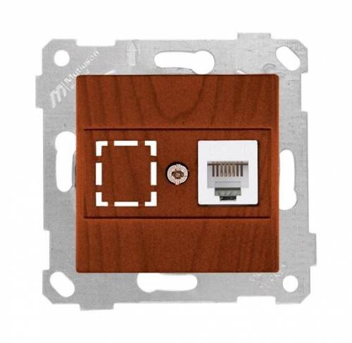 Rita Mechanism+Plate Telephone Socket 1Xrj12 White