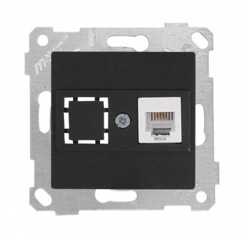 Rita Mechanism+Plate Telephone Socket 1Xrj12 White