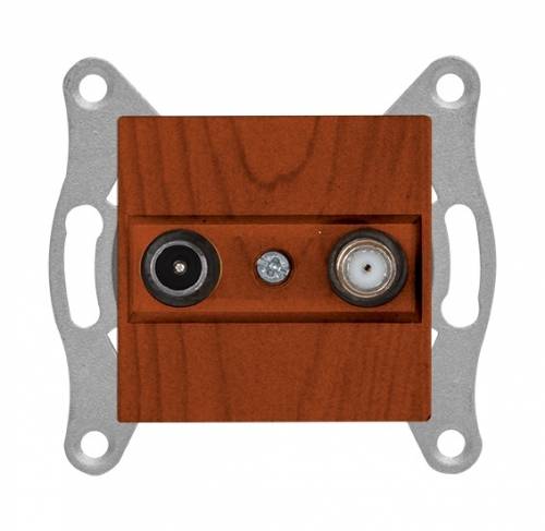 Rita Mechanism+Plate TV/SAT Socket (Dead End) White
