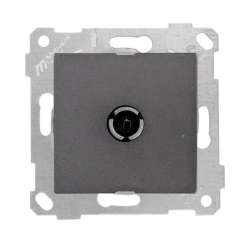 Rita Mechanism+Plate TV Socket (Dead End) White - Thumbnail