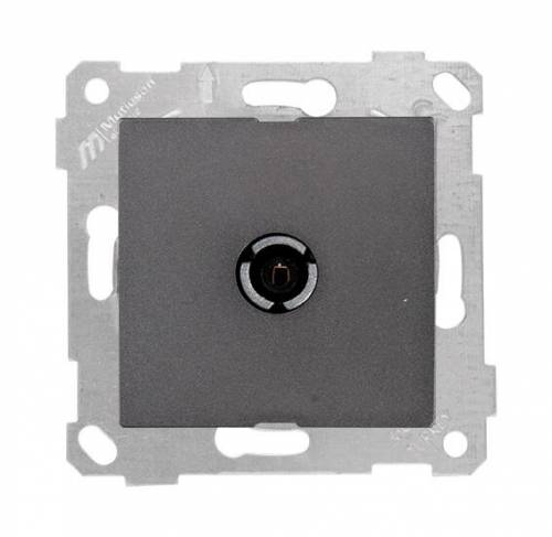 Rita Mechanism+Plate TV Socket (Dead End) White