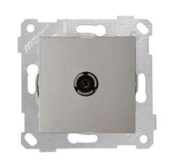 Rita Mechanism+Plate TV Socket (Dead End) White - Thumbnail