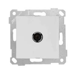 Rita Mechanism+Plate TV Socket (Dead End) White - Thumbnail