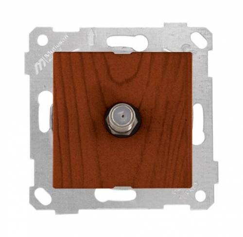 Rita Mechanism+Plate TV Socket F Female White 
