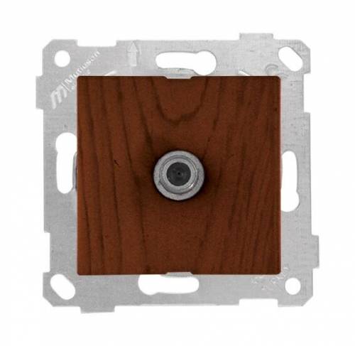 Rita Mechanism+Plate TV Socket (Through) 11Db White